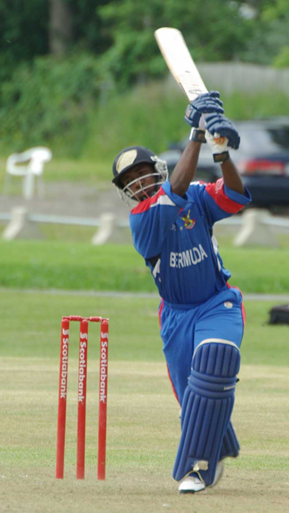 Rodney Trott on the attack during his 48*