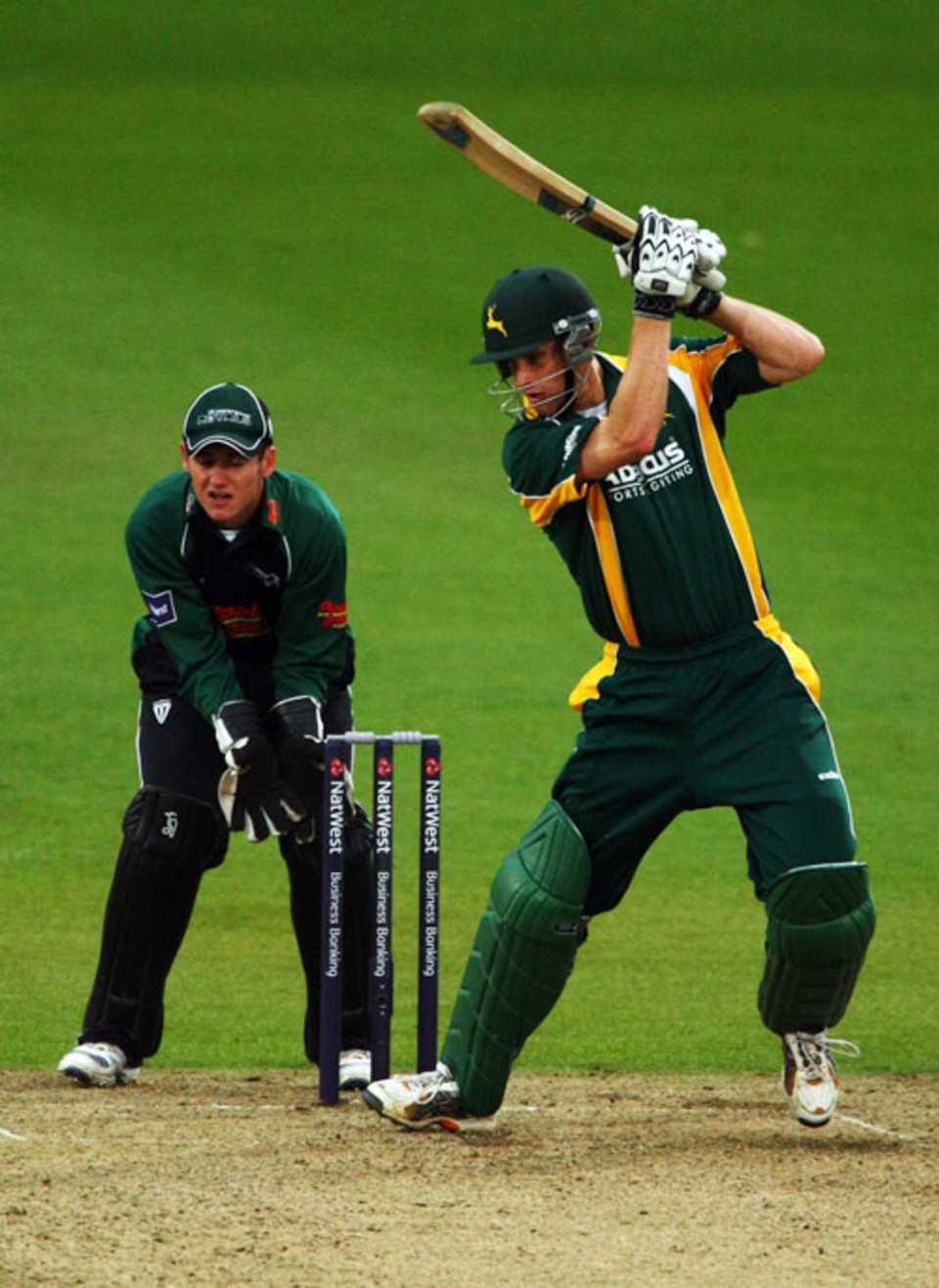 Adam Voges on his way to an unbeaten 64, Worcestershire v Nottinghamshire, New Road,  July 15, 2008
