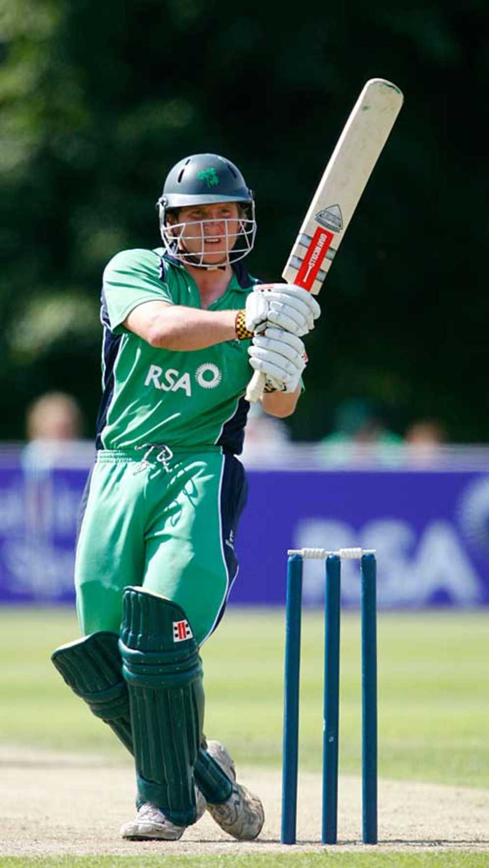 Gary Wilson goes on the pull during Ireland's run chase, Ireland v Scotland, ICC World Twenty20 Qualifier, Belfast, August 2, 2008