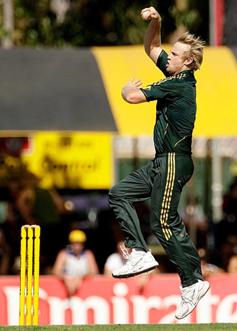 Cameron White cleaned up the tail with figures of 3 for 5, Australia v Bangladesh, 1st ODI, Darwin, August 30, 2008