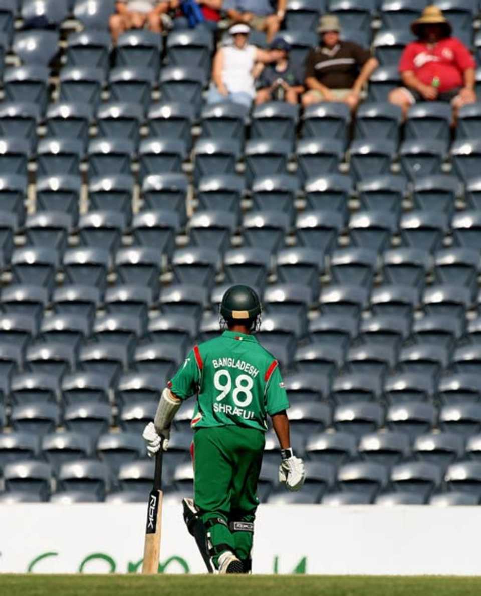 It's a long, lonely walk back for the captain Mohammad Ashraful