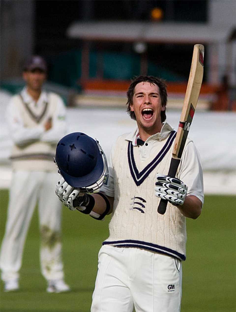 Billy Godleman celebrates his hundred at Lord's