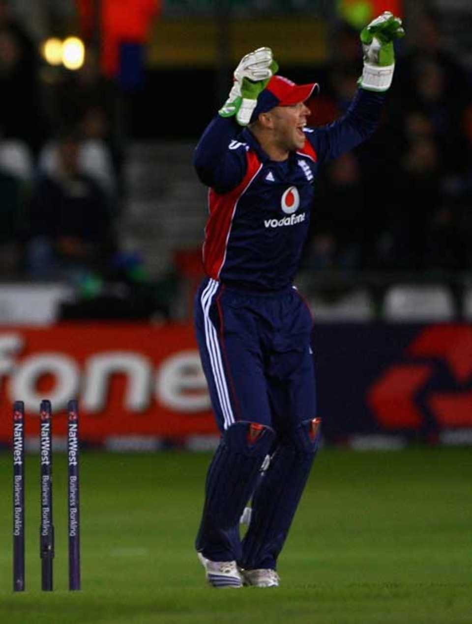 Matt Prior appeals for a stumping, England v South Africa, NatWest Series, first ODI, Headingley, August 22, 2008