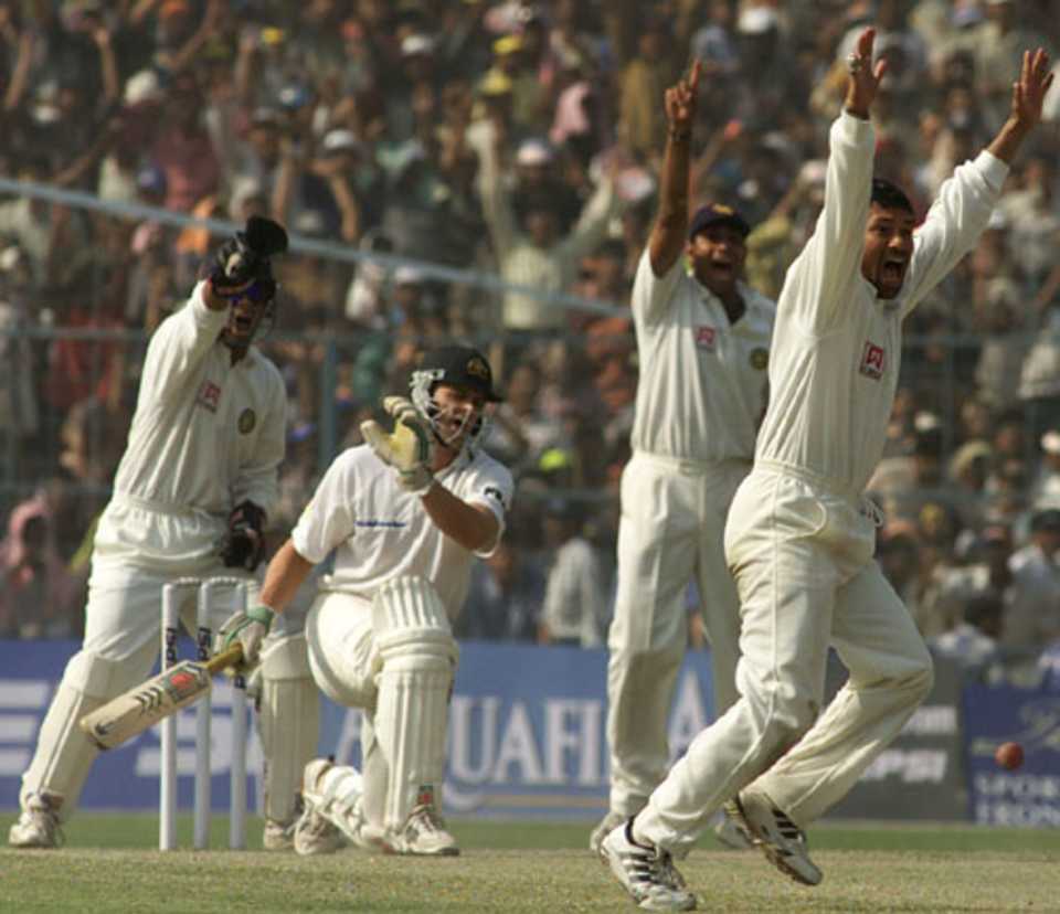Sachin Tendulkar nails Adam Gilchrist lbw, India v Australia, 2nd Test, Eden Gardens, 5th day, March 15, 2001