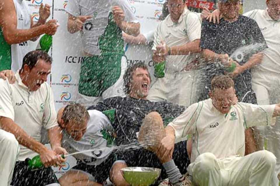 Ireland's players waste some good champagne