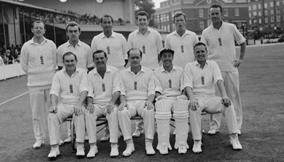 The victorious England team poses for a photograph after defeating West Indies by an innings and 34 runs, 5th Test, The Oval, 4th day, August 22, 1966