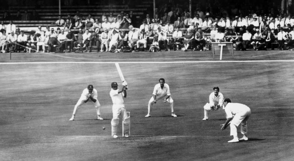 Hanif Mohammad bats, England v Pakistan, 2nd Test, Trent Bridge, August 1976