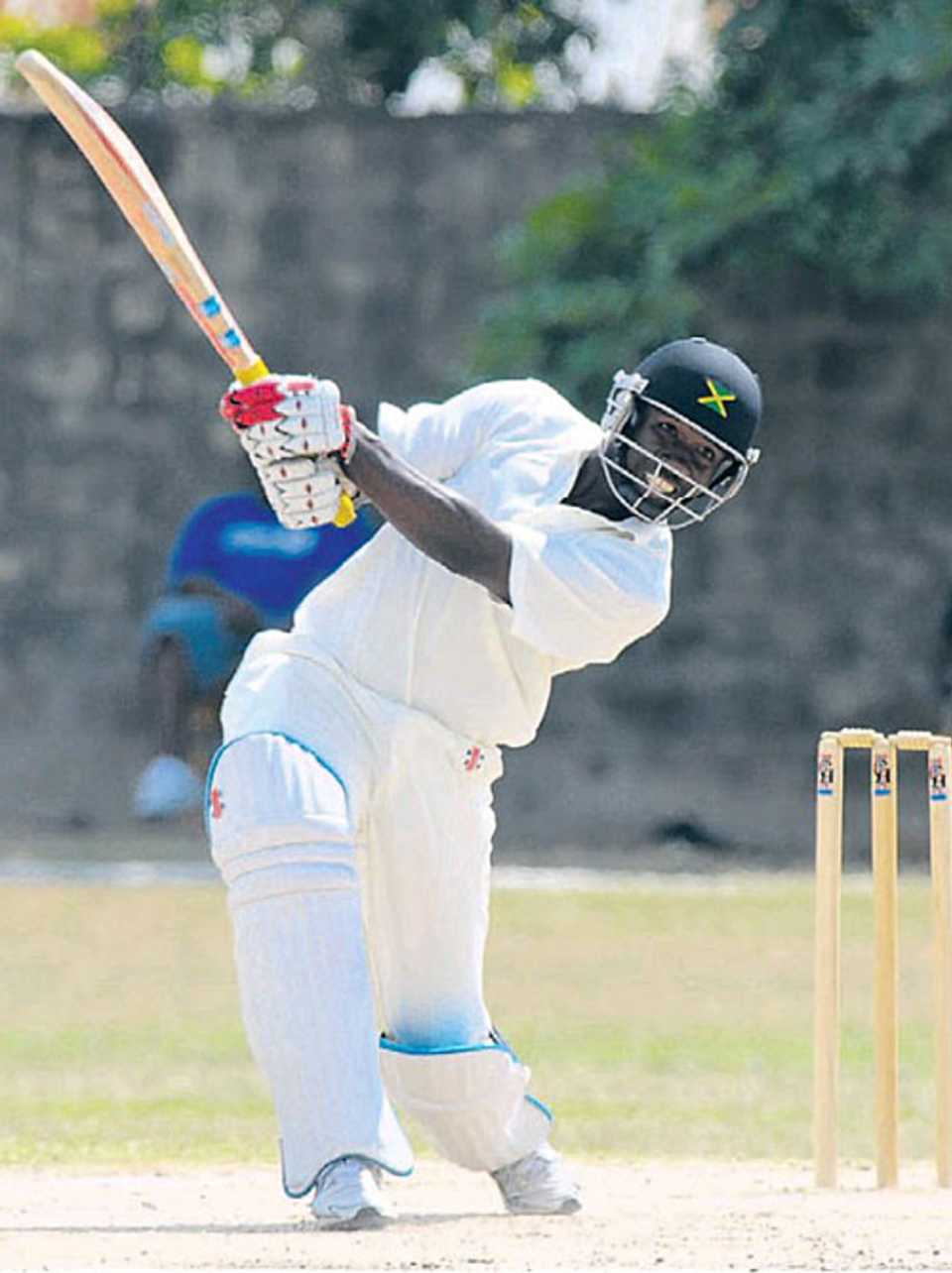 Wavell HInds on his way to an unbeaten 59, Jamaica v Barbados, Kingston, February 2, 2009