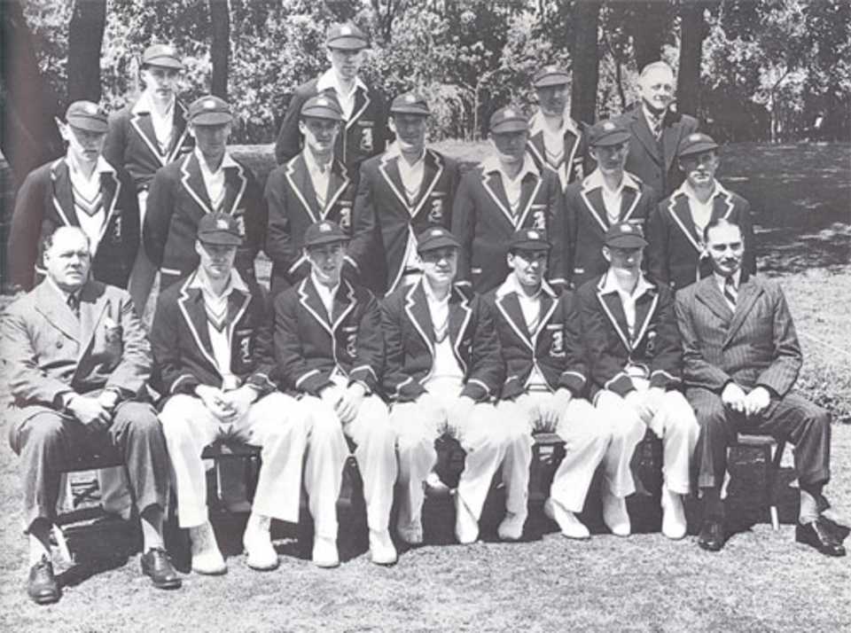 The England squad for the 1938-39 tour of South Africa