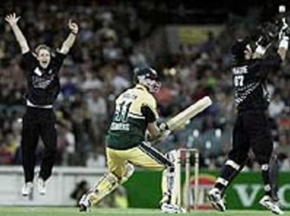 Glenn McGrath is caught Parore bowled Vettori