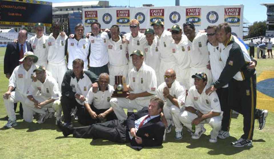 The victorious SA team at Newlands on Sunday