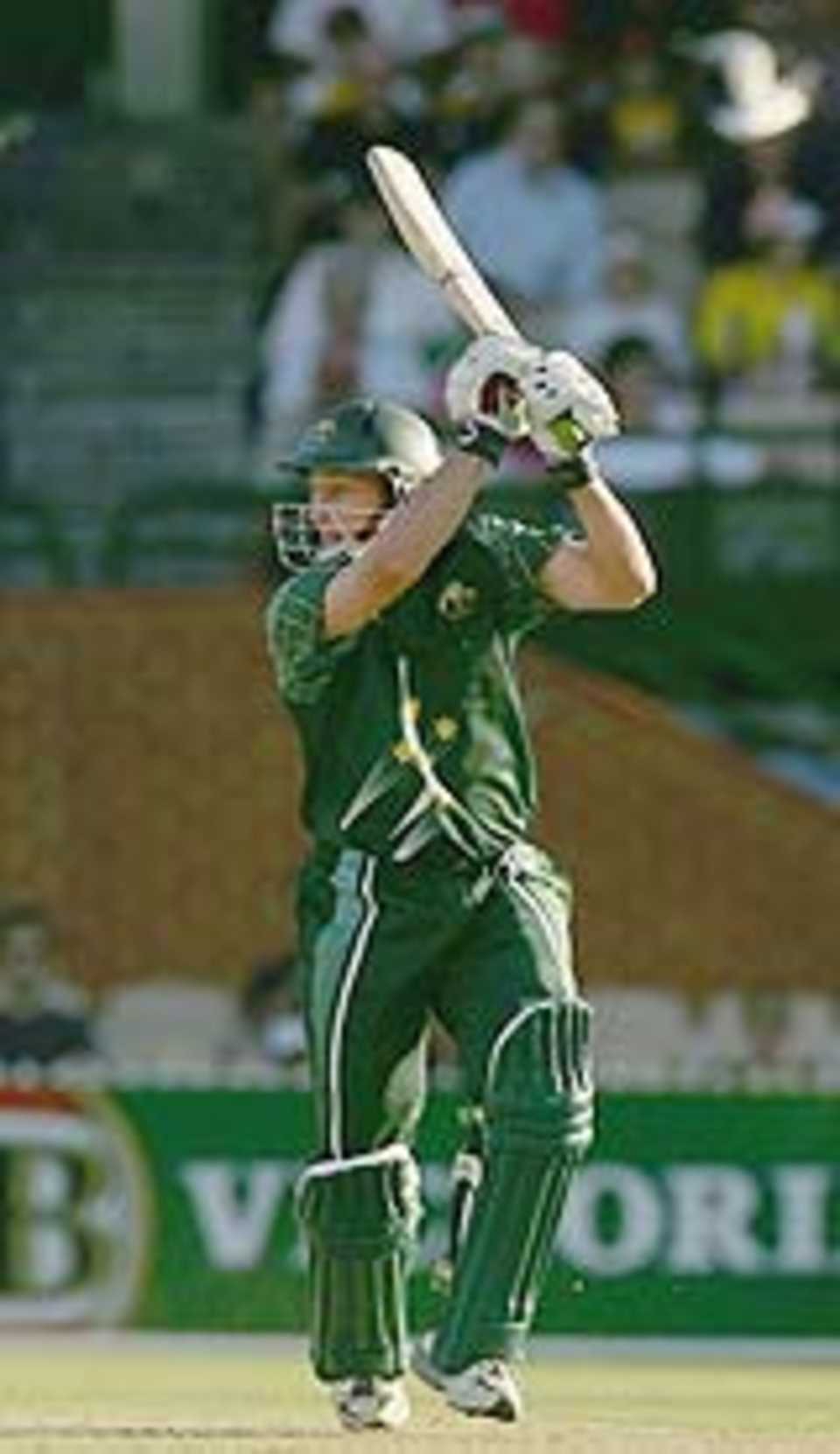 David Hussey in action, Australia A v Pakistan, Twenty20, Adelaide, January 13, 2005