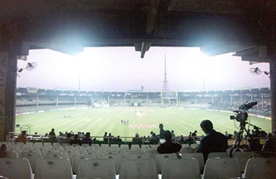 A bird's eye view of the Chepauk Stadium. Challenger Series 2000/01, India v India 'B' at MA Chidambaram Stadium, Chepauk, Chennai, 13 Feb 2001