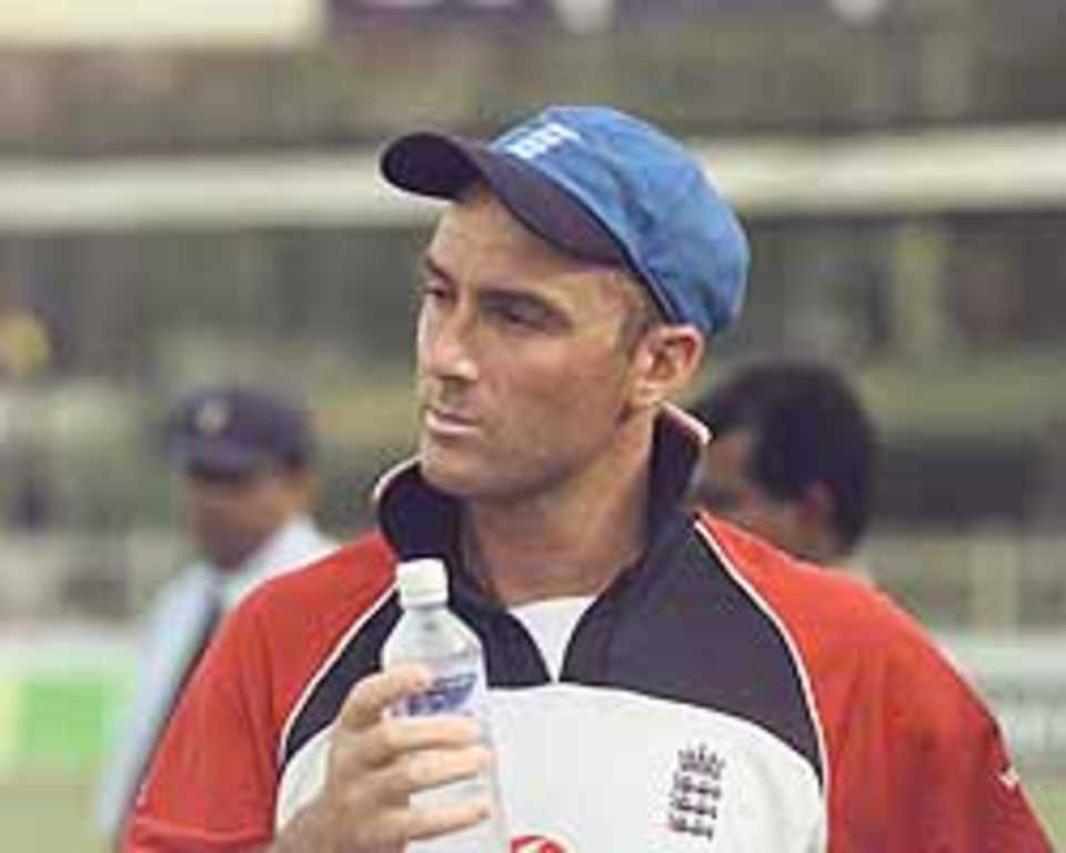 Graham Thorpe at the end of the final match of England's Sri Lanka tour 2001
