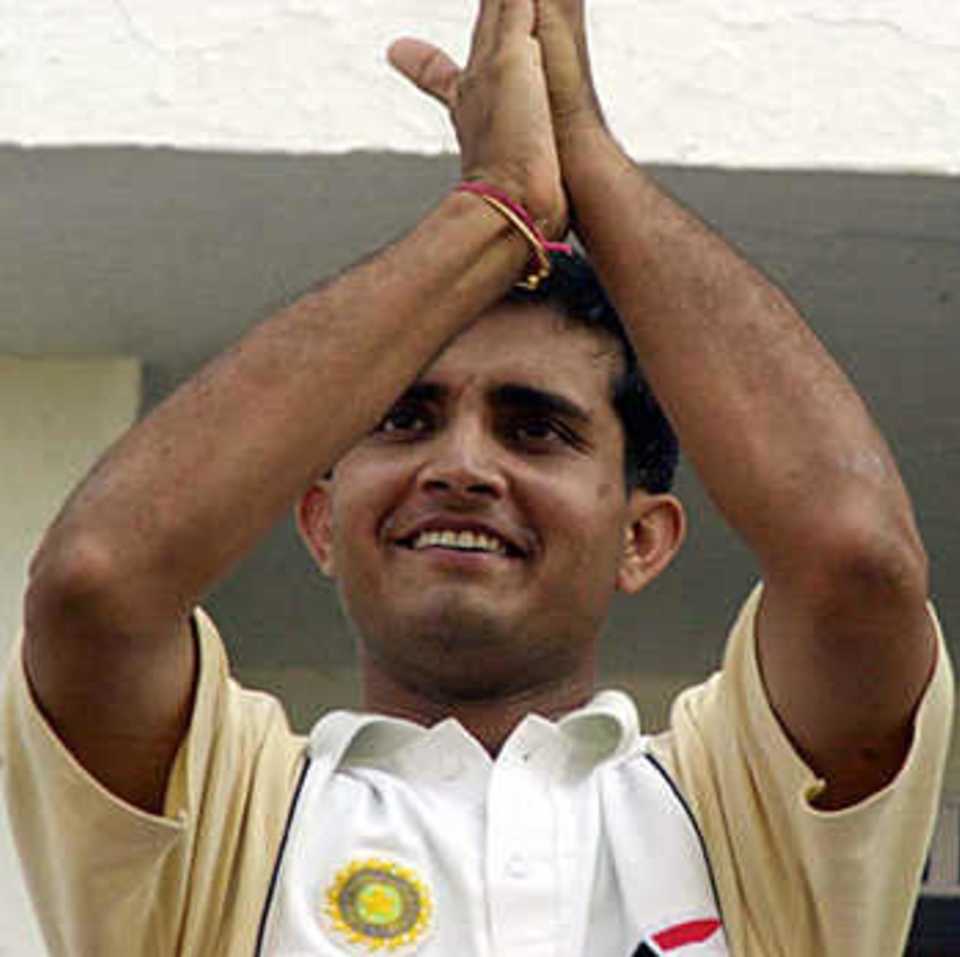 Sourav Ganguly applauds happily as his batsmen make merry at Guwahati