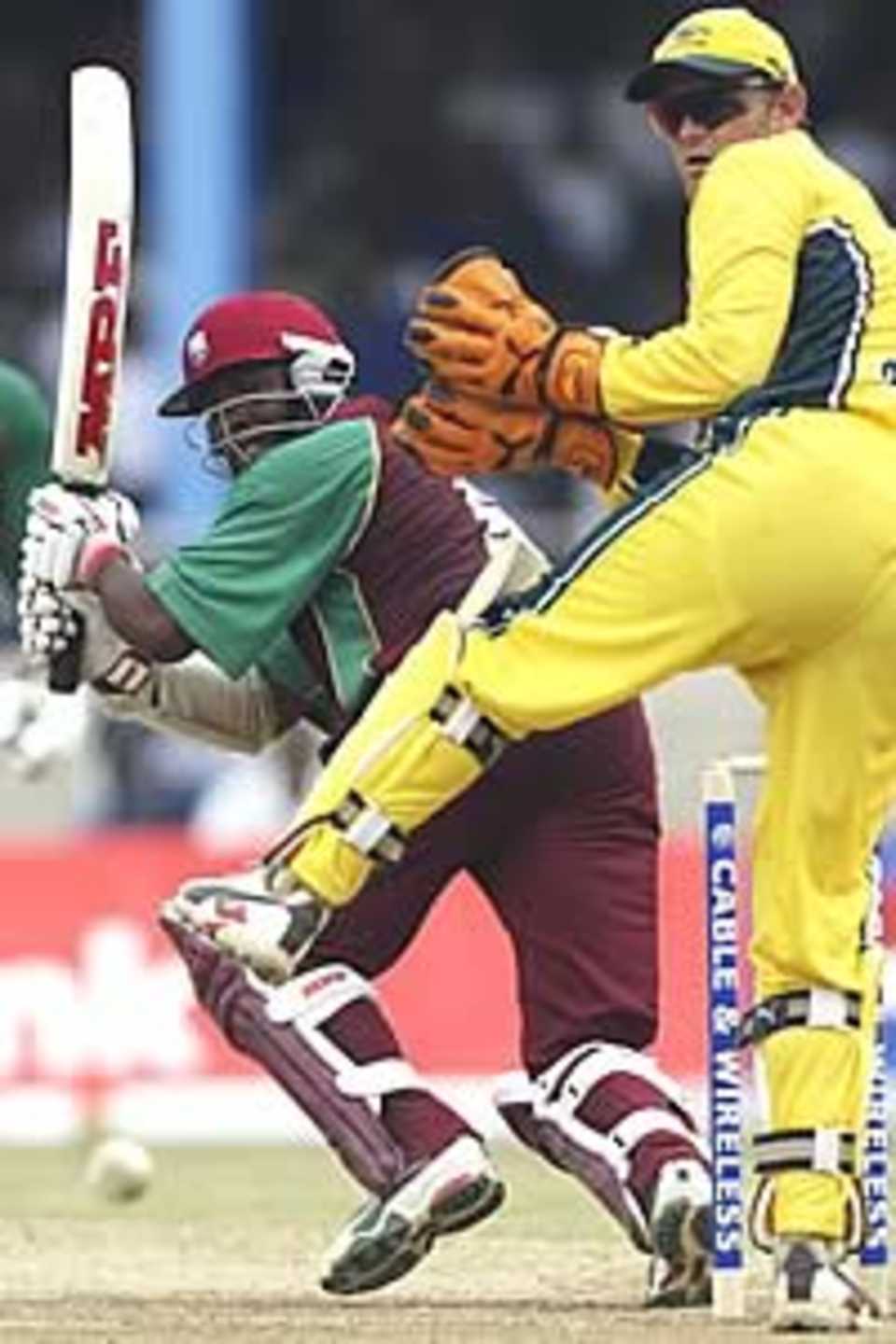 PORT OF SPAIN, TRINIDAD - MAY 25: Brian Lara of the West Indies in action during the 5th One Day International between the West Indies and Australia played May 25, 2003 at Queens Park Oval Port of Spain, Trinidad.