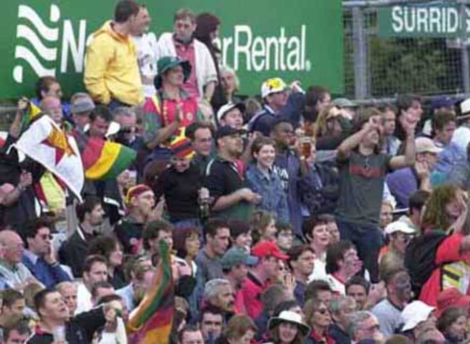 The popular side enjoy themselves at The Oval 2000