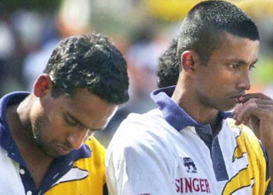 Russel Arnold cannot hide his disappointment after losing the Kandy Test