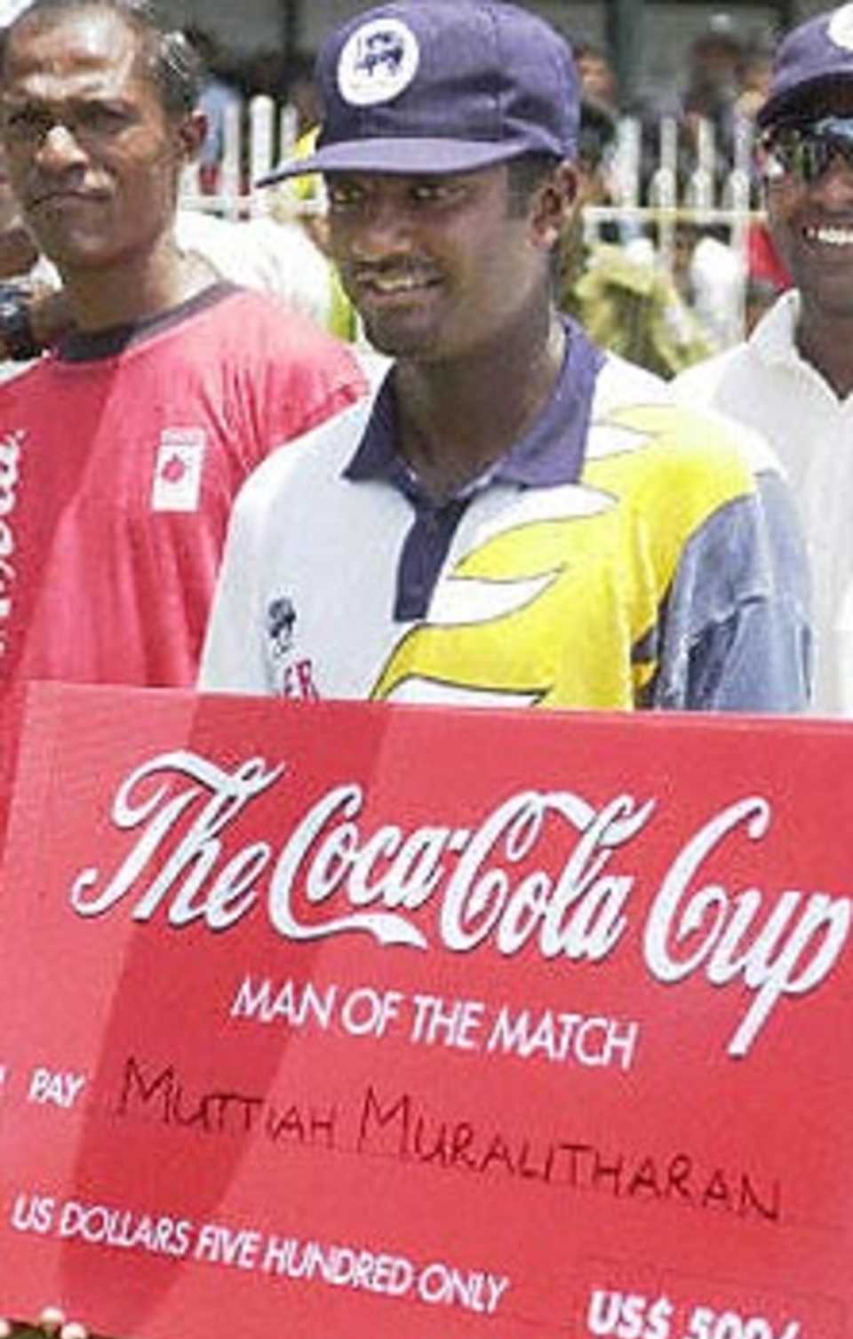 Muttiah Muralitharan once again collected the Man of the Match award