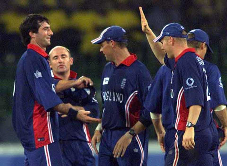 Irani celebrates fall of Andy Flower with the rest of his teammates