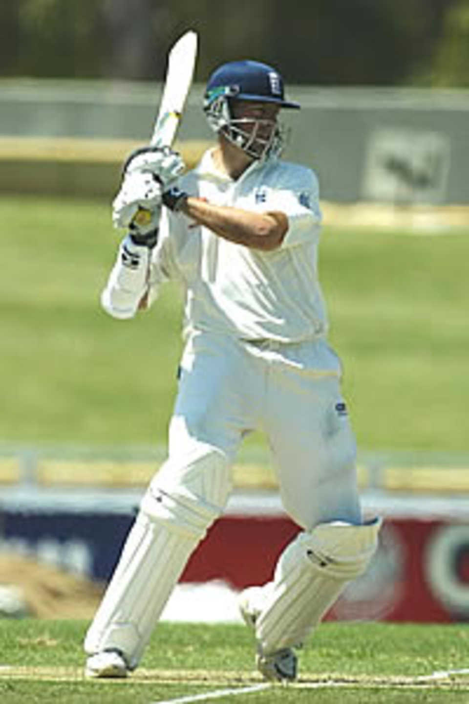 PERTH - OCTOBER 24: Marcus Trescothick of England in action during the first day of the two day Tour Match between England and Western Australia being played at the WACA, Perth, Australia on October 24, 2002.