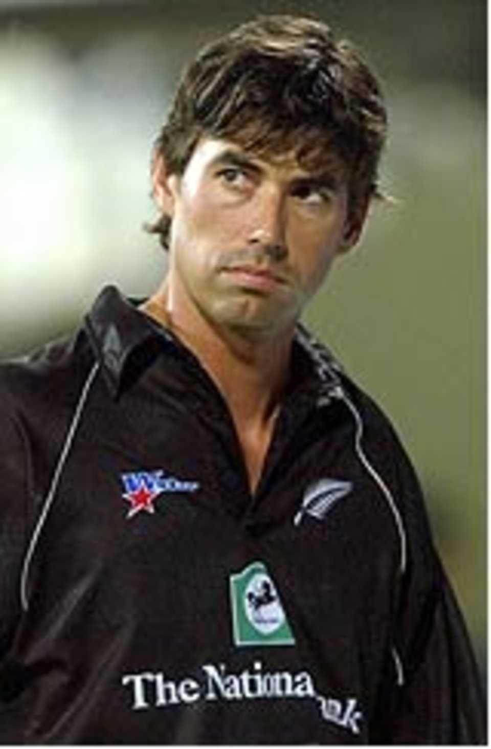 Stephen Fleming looks on as rain washes out play, India v New Zealand, 1st ODI, TVS Cup, Chennai, 23rd October, 2003