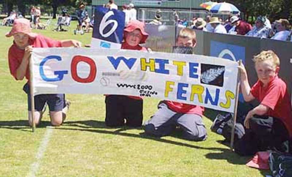 Youngsters in support of the Kiwis