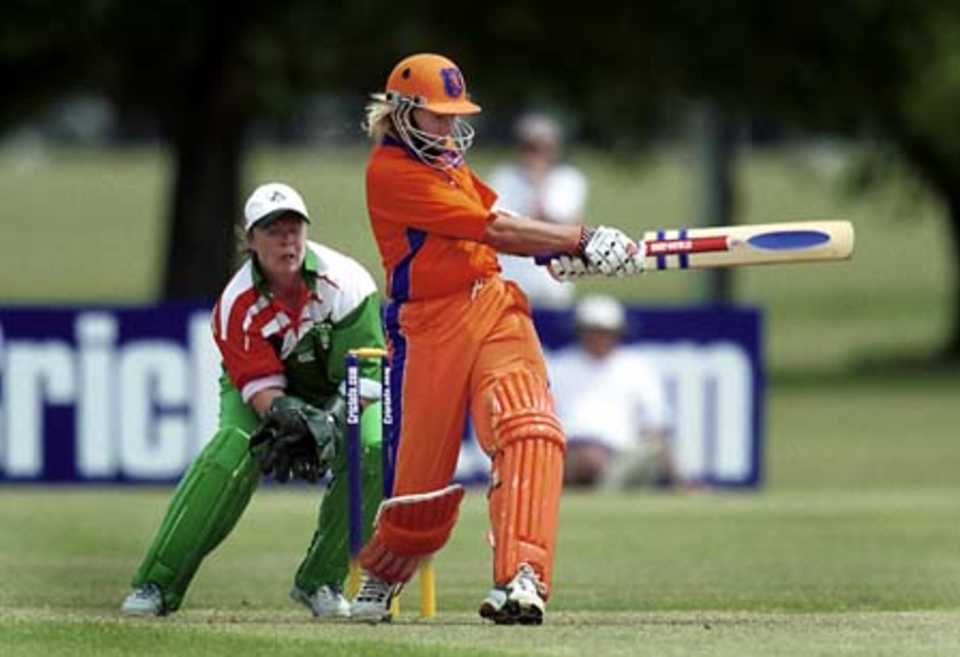 Pauline te Beest in her innings of 13
