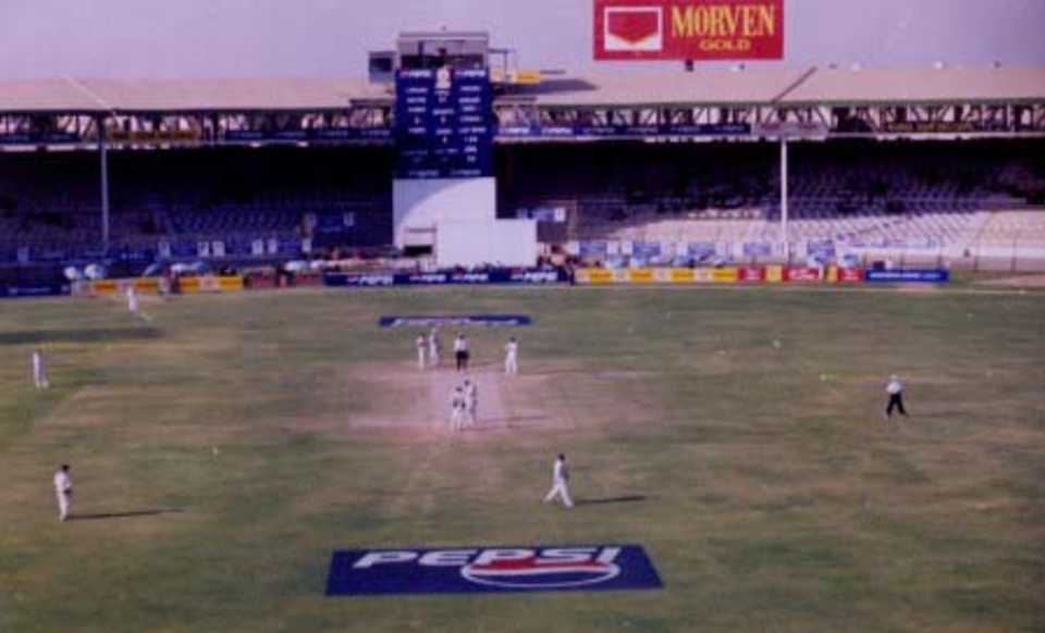 A view of the National Stadium, Karachi during day 5, 3rd Test Match, England in Pakistan 2000-01