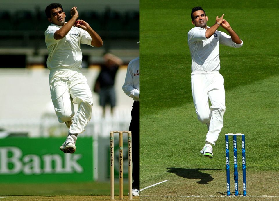 Composite: Zaheer Khan's jump in 2002 and 2014
