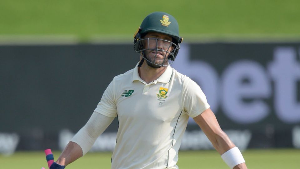 Faf du Plessis walks back to the pavilion after his dismissal for 199 runs, South Africa v Sri Lanka, 1st Test, 3rd day, Centurion, December 28, 2020