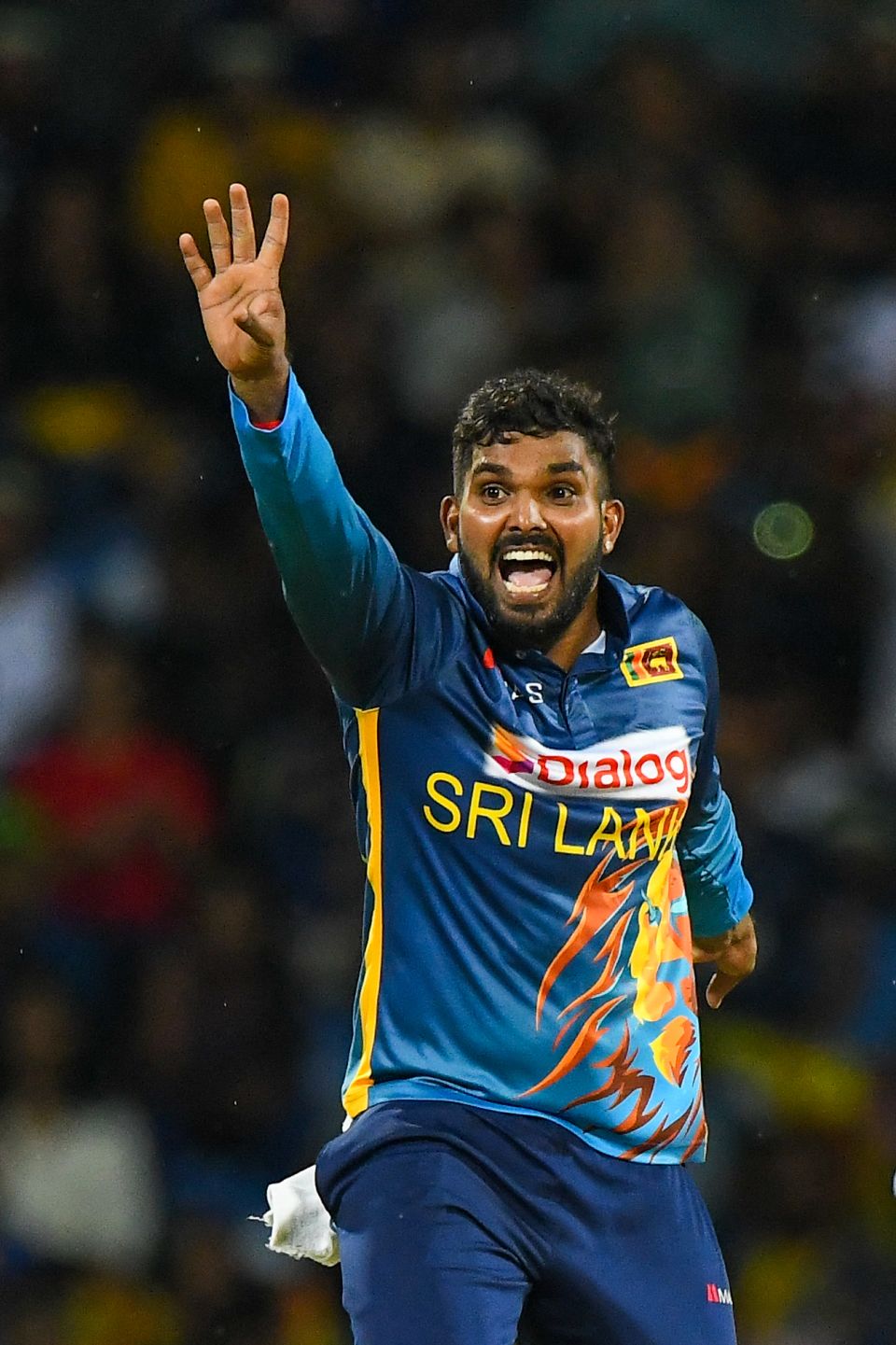 Wanindu Hasaranga took the key wicket of Aaron Finch, Sri Lanka vs Australia, 1st ODI, Pallekele, June 14, 2022