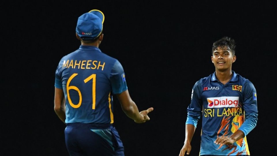 Dunith Wellalage celebrates his second wicket, Sri Lanka vs Australia, 2nd ODI, Pallekele, June 16, 2022