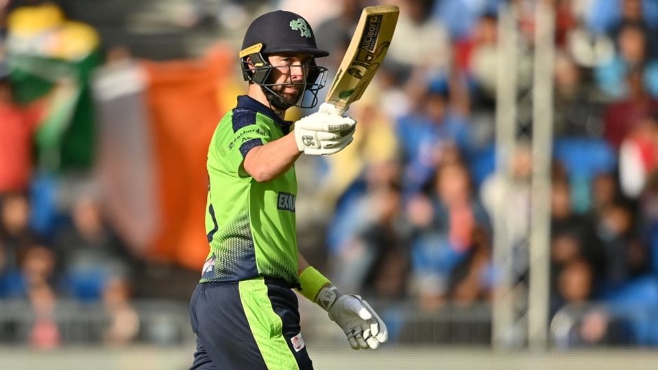 Andy Balbirnie brings up his half-century, Ireland vs India, 2nd T20I, Dublin, June 28, 2022