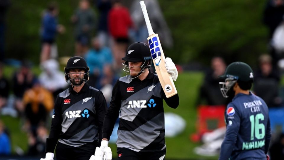 Finn Allen brought up a 31-ball half-century, New Zealand vs Pakistan, T20I tri-series, Christchurch, October 11, 2022