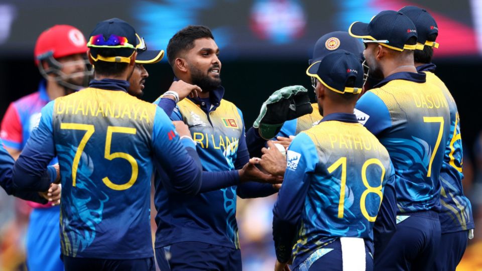 Wanindu Hasaranga got rid of Usman Ghani, caught at deep midwicket, Afghanistan vs Sri Lanka, T20 World Cup, Brisbane, November 1, 2022