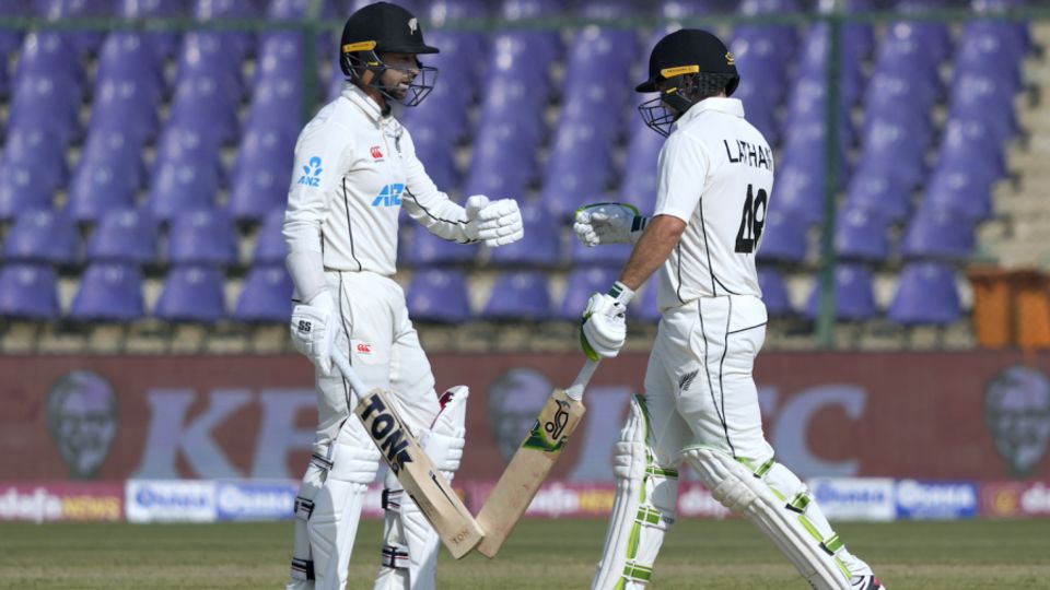 Tom Latham and Devon Conway brought up their fifty stand after tea, Pakistan vs New Zealand, 1st Test, Karachi, 2nd Day, December 27, 2022