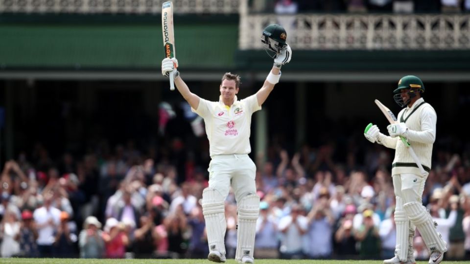 Steven Smith celebrates his 30th Test century, Australia vs South Africa, 3rd Test, Sydney, 2nd day, January 5, 2023