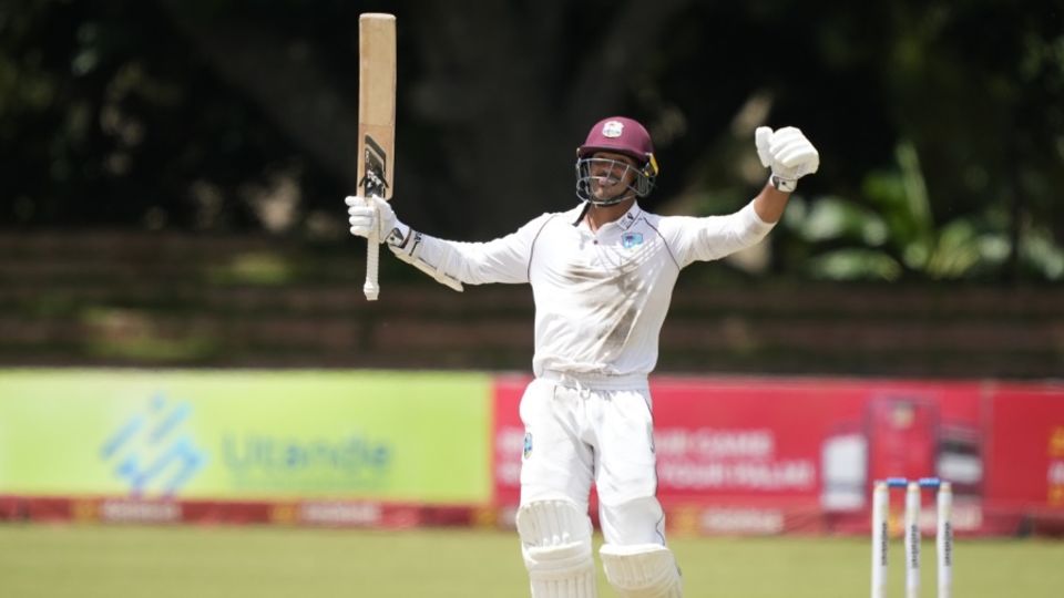 Tagenarine Chanderpaul converted his maiden Test hundred into a double, against Zimbabwe