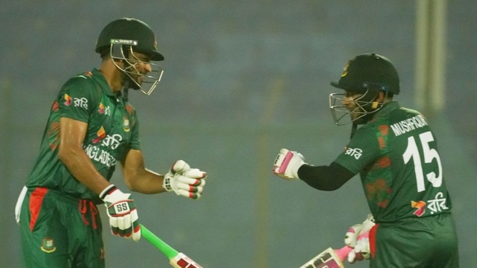 Najmul Hossain Shanto and Mushfiqur Rahim crafted an broken 167-run fifth-wicket stand