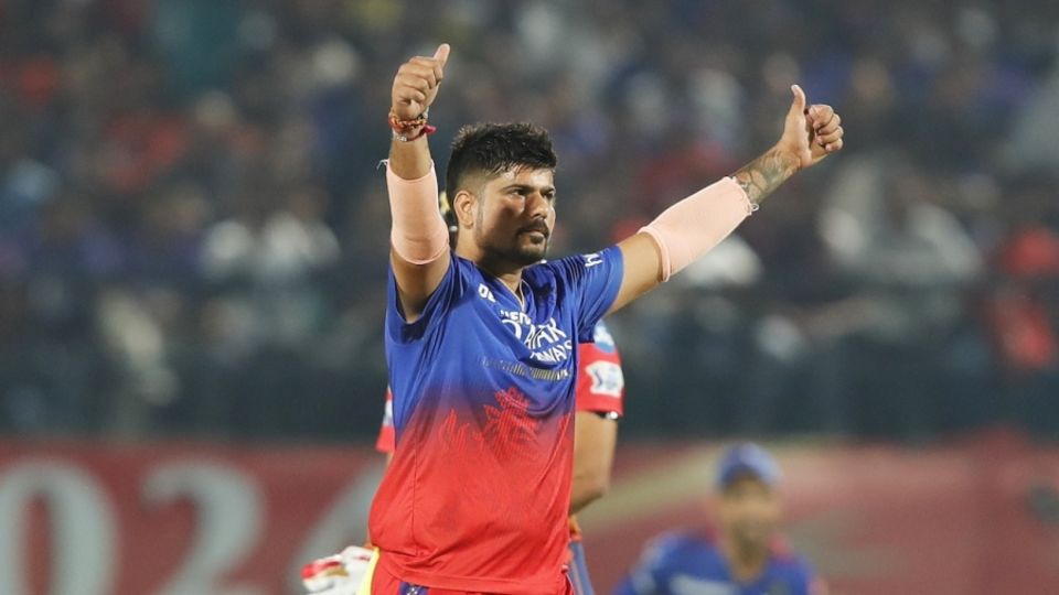 Karn Sharma celebrates Rilee Rossouw's wicket, Punjab Kings vs Royal Challengers Bengaluru, IPL 2024, Dharamsala, May 9, 2024