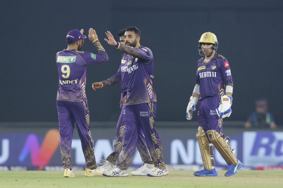 Varun Chakravarthy finished with 2 for 26 off his four overs, Kolkata Knight Riders vs Sunrisers Hyderabad, Qualifier 1, IPL 2024, Ahmedabad, May 21, 2024