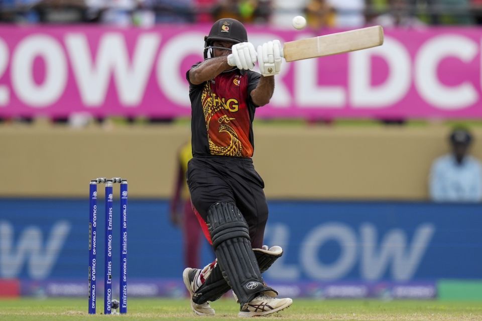 Sese Bau scored 50 off 43 balls, West Indies vs Papua New Guinea, 2024 T20 World Cup, Providence, Guyana, June 2, 2024