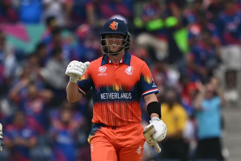 Max O'Dowd took Netherlands home with an unbeaten 54, Nepal vs Netherlands, T20 World Cup, Dallas, June 4, 2024