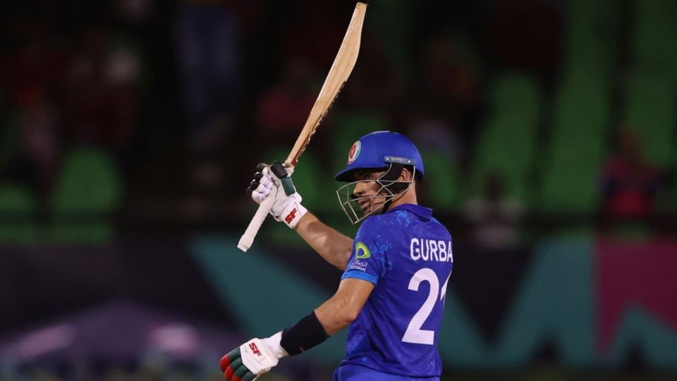 Rahmanullah Gurbaz scored his second fifty in as many games, New Zealand vs Afghanistan, T20 World Cup 2024, Guyana, June 7, 2024