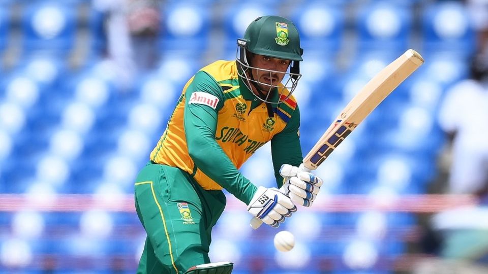 Quinton de Kock kept the scoreboard chugging along, England vs South Africa, T20 World Cup 2024, Super Eight, St Lucia, June 21, 2024