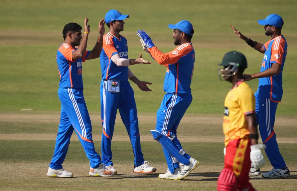 Tushar Deshpande claimed Sikandar Raza for his first international wicket, Zimbabwe vs India, 4th men's T20I, Harare, July 13, 2024