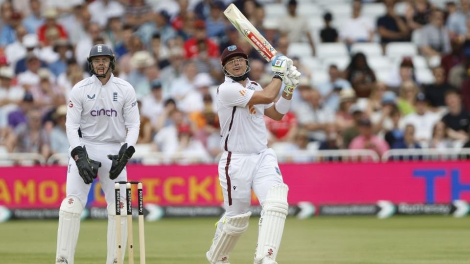 Joshua Da Silva smashed Joe Root for 4, 4, 4, 6 in one over, England vs West Indies, 2nd Men's Test, Nottingham, 3rd day, July 20, 2024