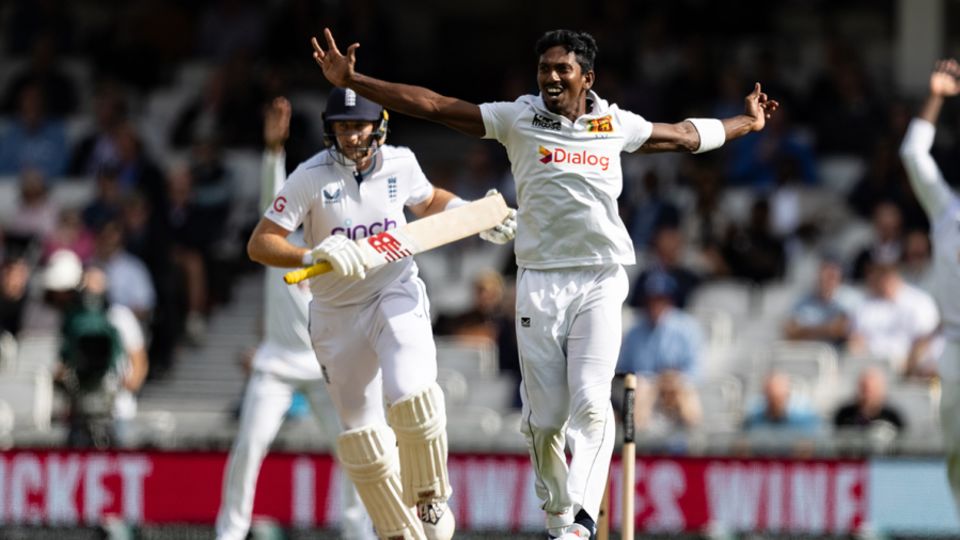 Vishwa Fernando trapped Joe Root lbw in his first over, England vs Sri Lanka, 3rd Men's Test, The Oval, 3rd day, September 8, 2024