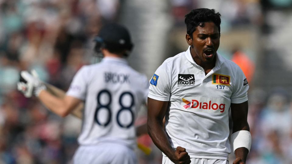 Vishwa Fernando pinned Harry Brook lbw, England vs Sri Lanka, 3rd Men's Test, The Oval, 3rd day, September 8, 2024